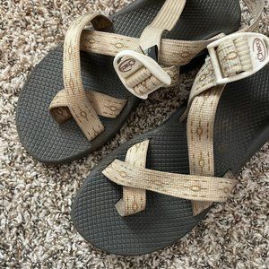 Chaco Women's Size 9 Zcloud 2 Sport Sandal Oculi Sand Cream Strappy Hiking